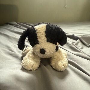 Black and White Mini Plush Puppy